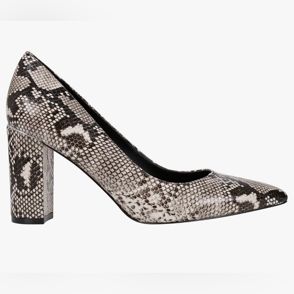 Marc Fisher $118 Women’s Viviene Classic Snake Print Block Heel Pump Size 11 NEW - Picture 6 of 14